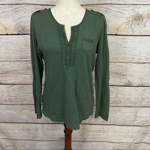 2/$15 Eddie Bauer Green Long Sleeve Shirt